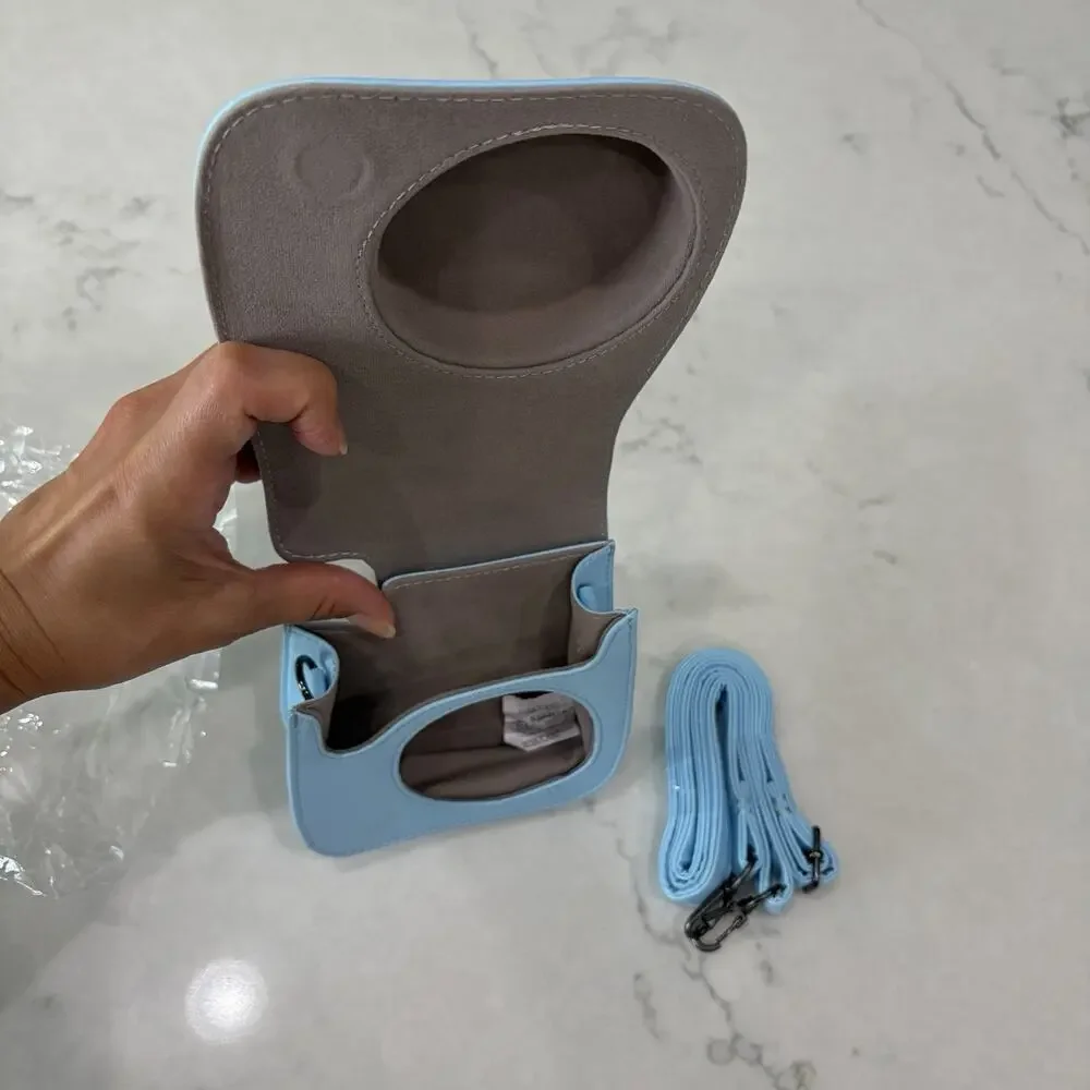 Instax Mini Camera Case with shoulder strap Baby Blue x Fujifilm model, New